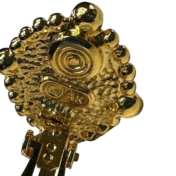 Fabulous and chic vintage aqua clip earrings signed by Anne Klein - Picture 4 of 7